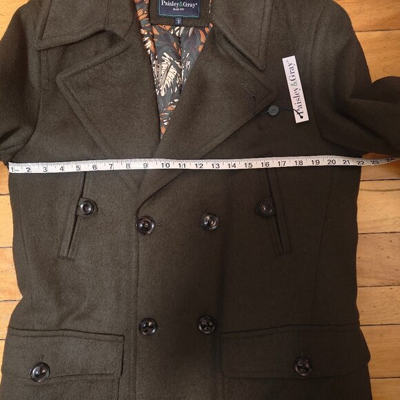 Paisley & Gray double-breasted overcoat NWT - Picture 5 of 12